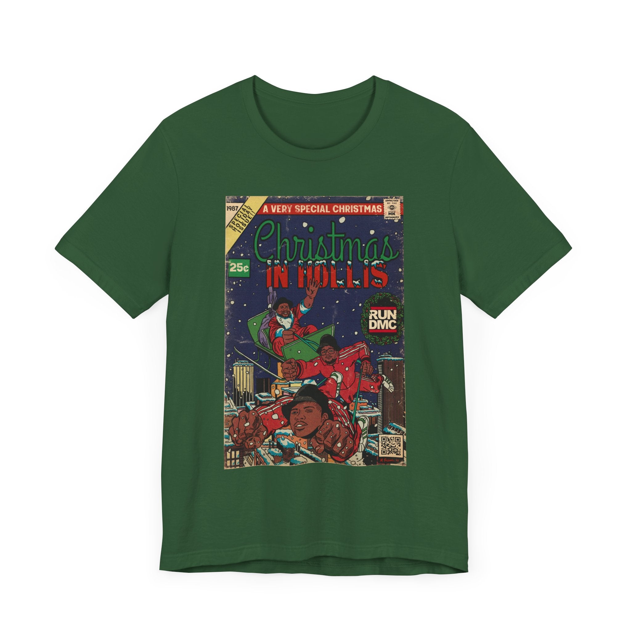 Christmas In Hollis - Hip Hop Comic Art - Unisex Jersey Short Sleeve Tee