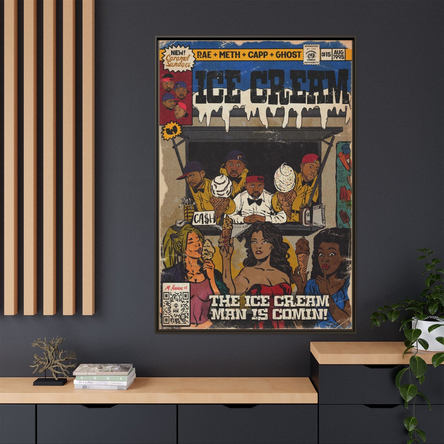 Raekwon- Ice Cream - Gallery Canvas Wraps, Vertical Frame