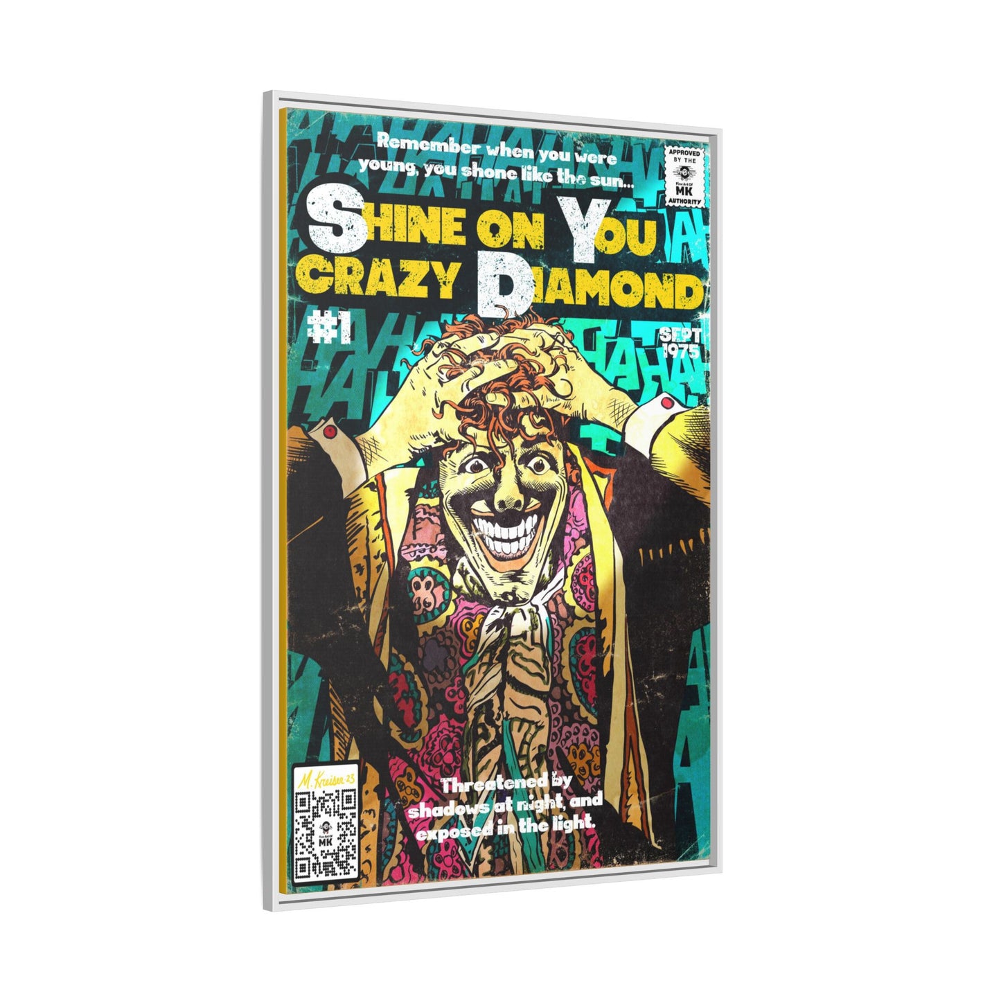 Pink Floyd - Shine on You crazy Diamond -  Gallery Canvas Wraps, Vertical Frame