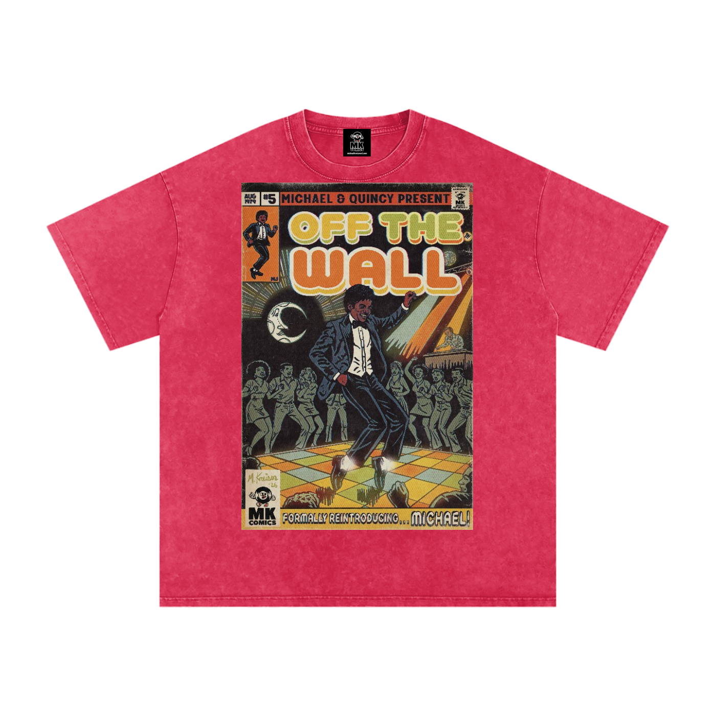 Off the Wall - Snow Washed Oversized Cotton T-Shirt