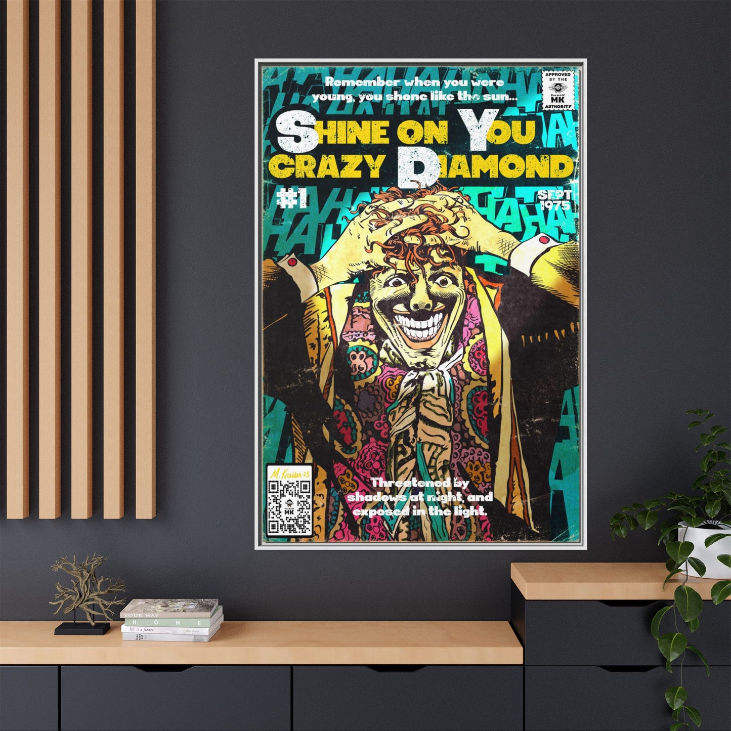 Pink Floyd - Shine on You crazy Diamond -  Gallery Canvas Wraps, Vertical Frame
