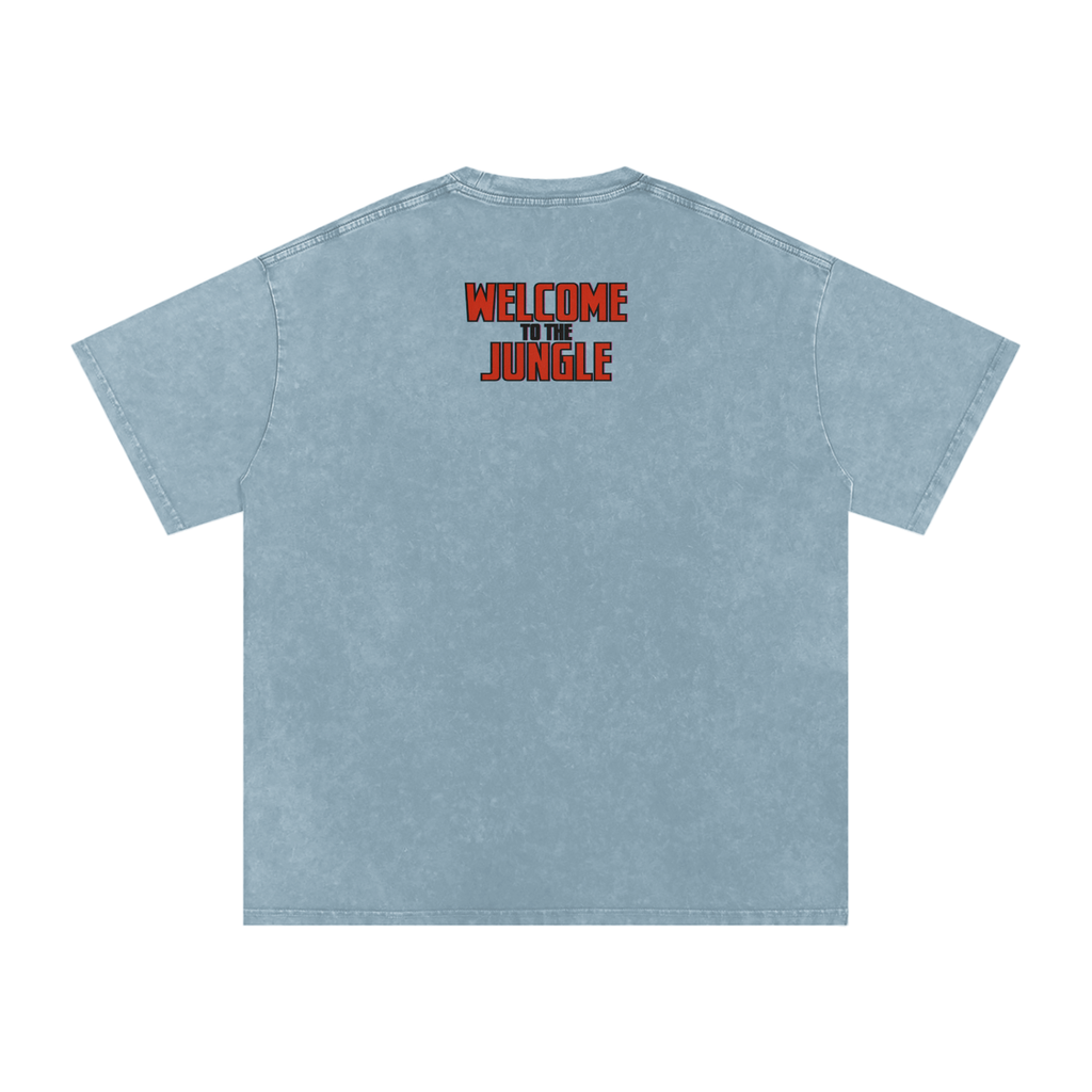 Welcome to the Jungle - Snow Washed Oversized Cotton T-Shirt