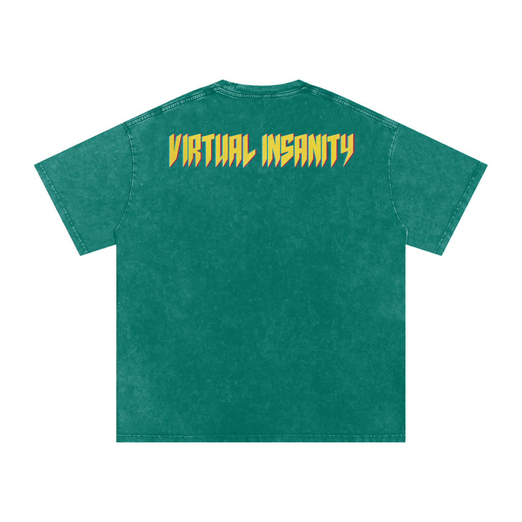 Virtual Insanity - Snow Washed Oversized Cotton T-Shirt
