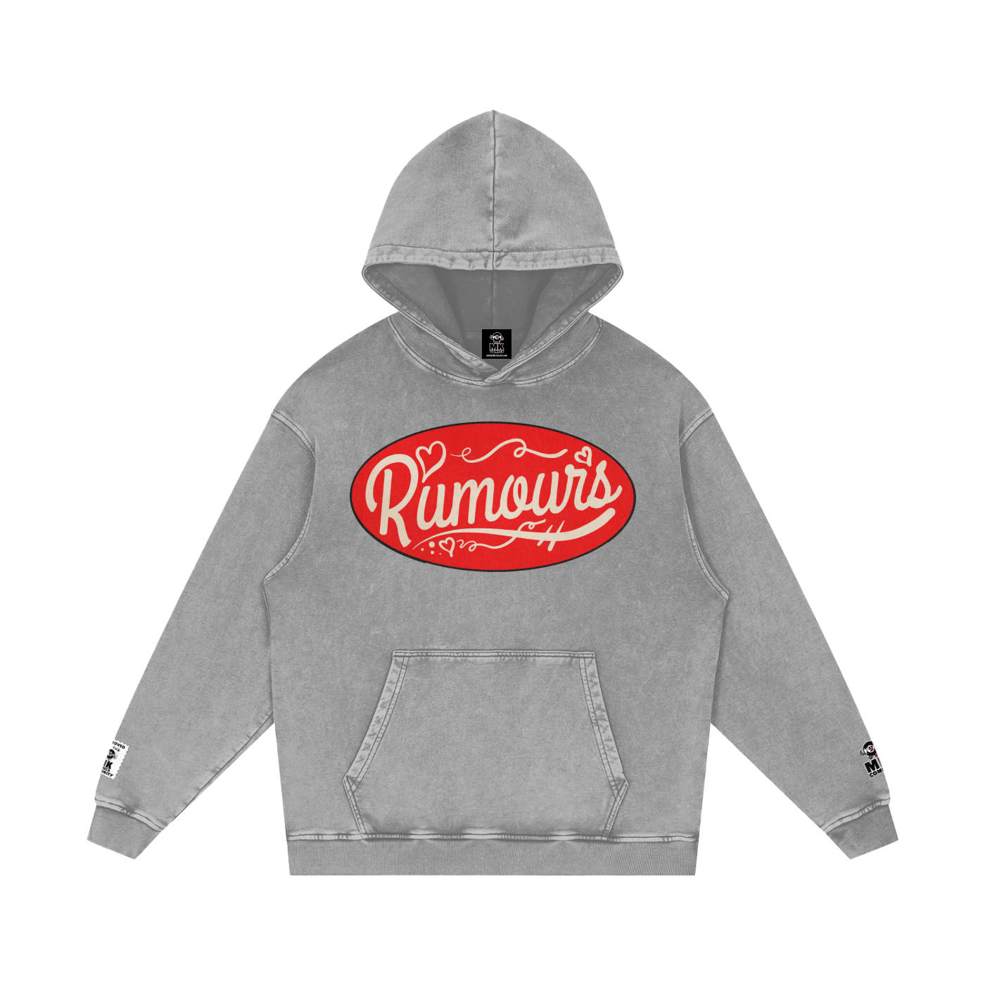 Rumours - Snow Washed Loose Cotton Hoodie