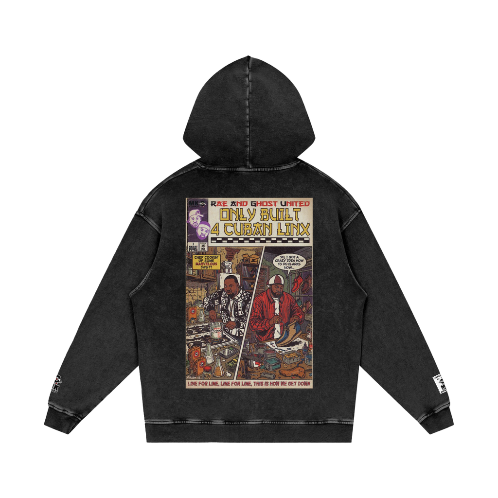 Only Built 4 Cuban Linx - Snow Washed Loose Cotton Hoodie