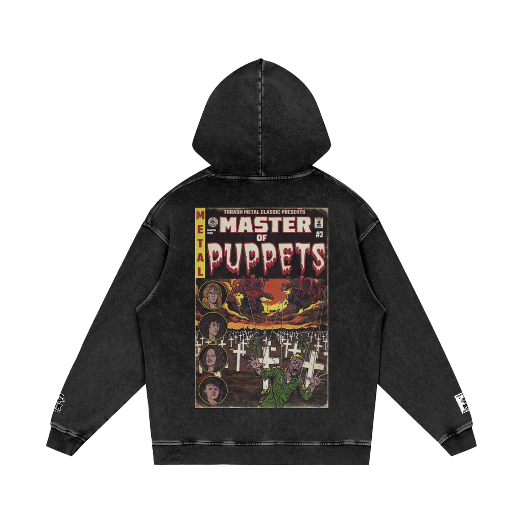 Master of Puppets - Snow Washed Loose Cotton Hoodie