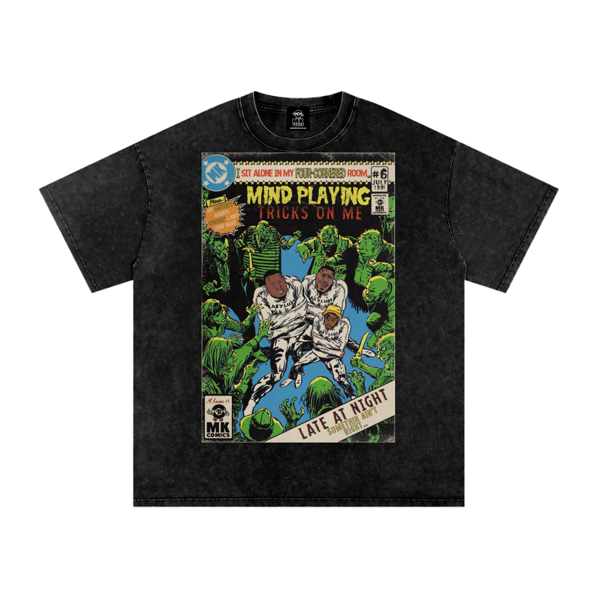 Mind Playing Tricks on Me - Snow Washed Oversized Cotton T-Shirt