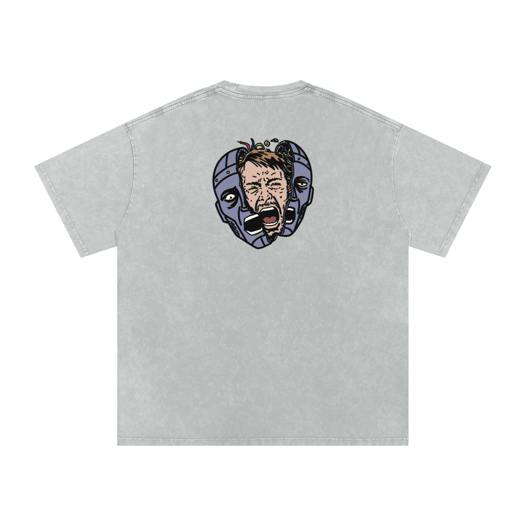 Paranoid Android -  Snow Washed Oversized Cotton T-Shirt