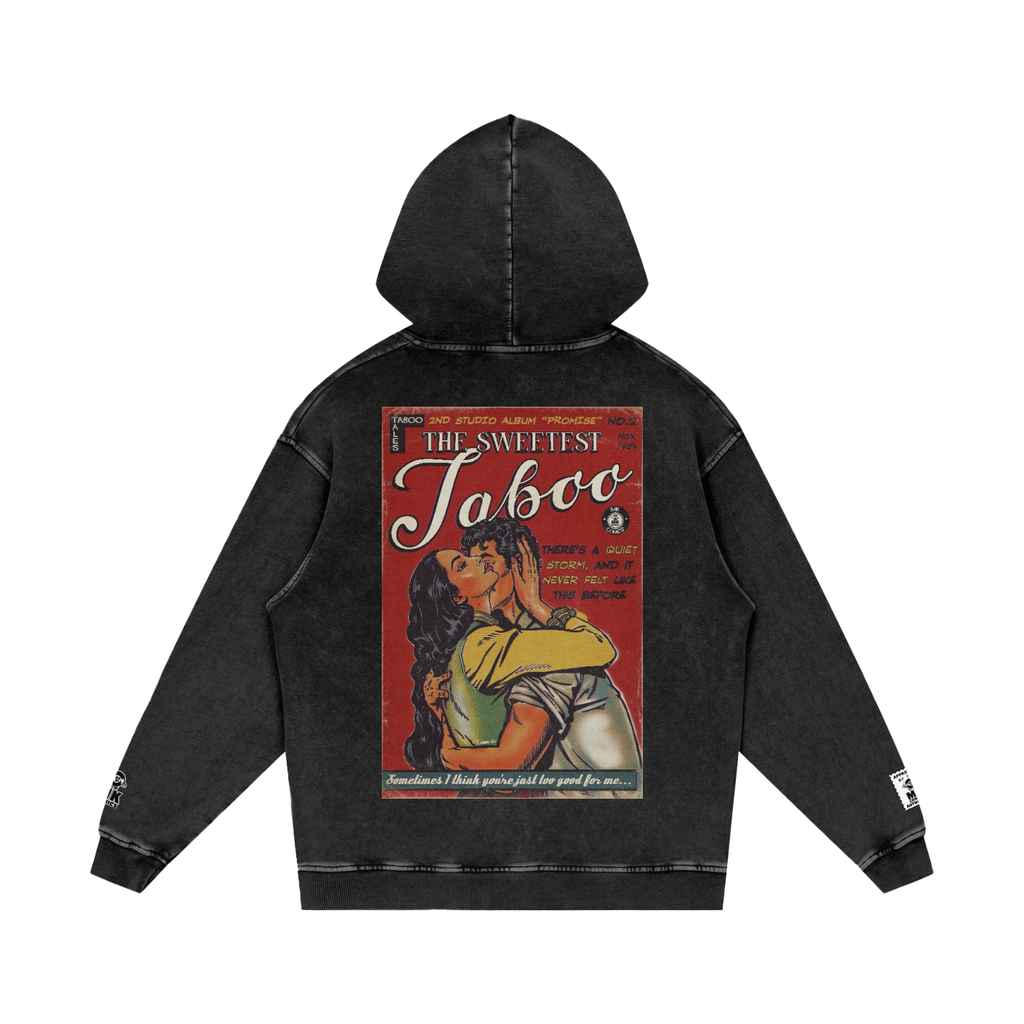 The Sweetest Taboo - Snow Washed Loose Cotton Hoodie