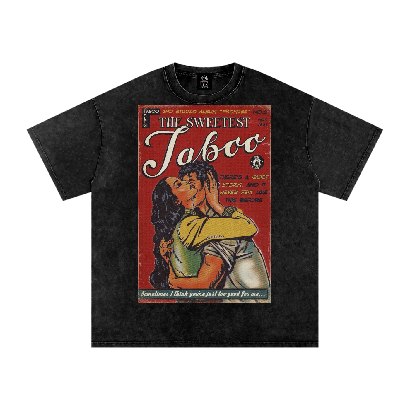 The Sweetest Taboo - Snow Washed Oversized Cotton T-Shirt