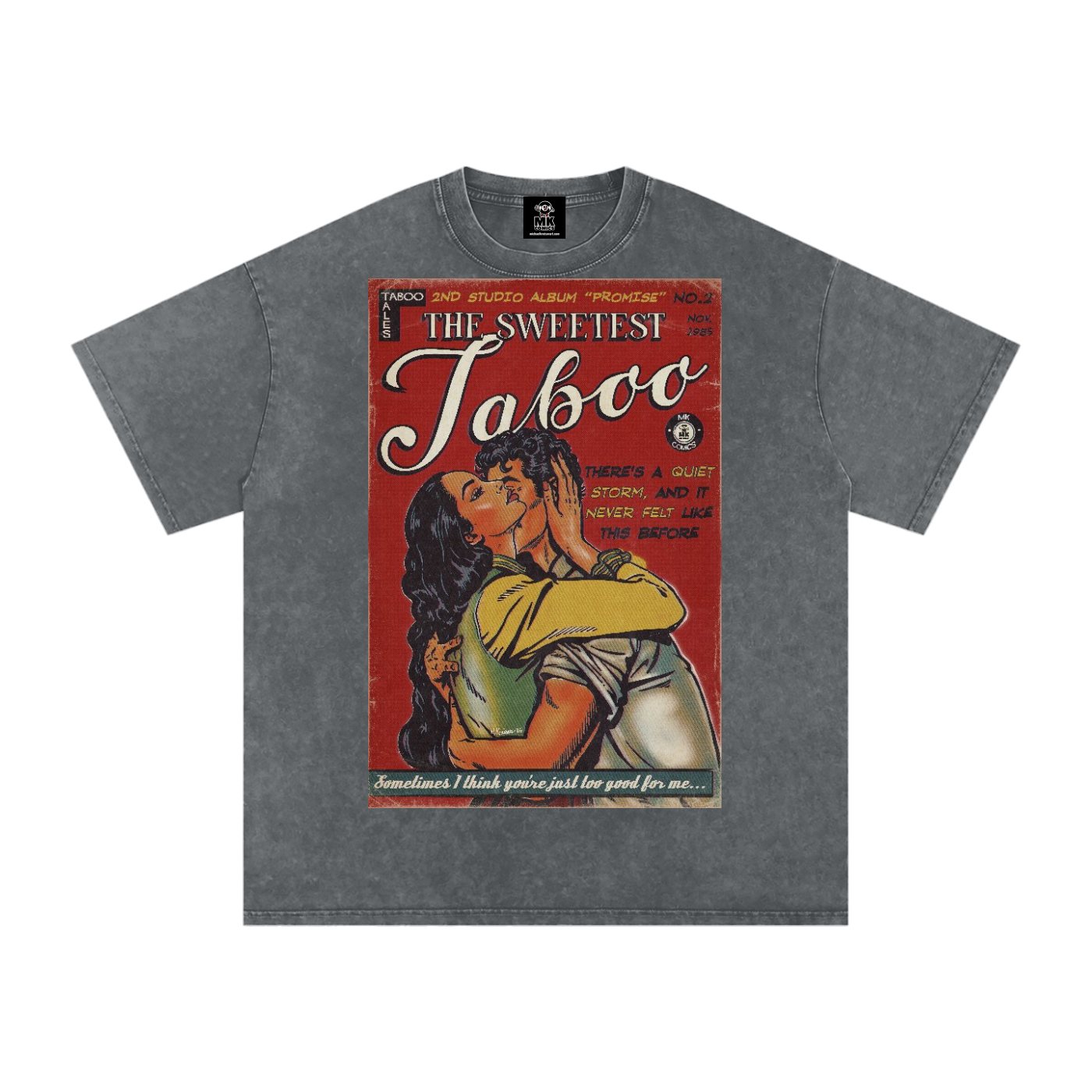 The Sweetest Taboo - Snow Washed Oversized Cotton T-Shirt