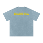 Electric Feel - Snow Washed Oversized Cotton T-Shirt