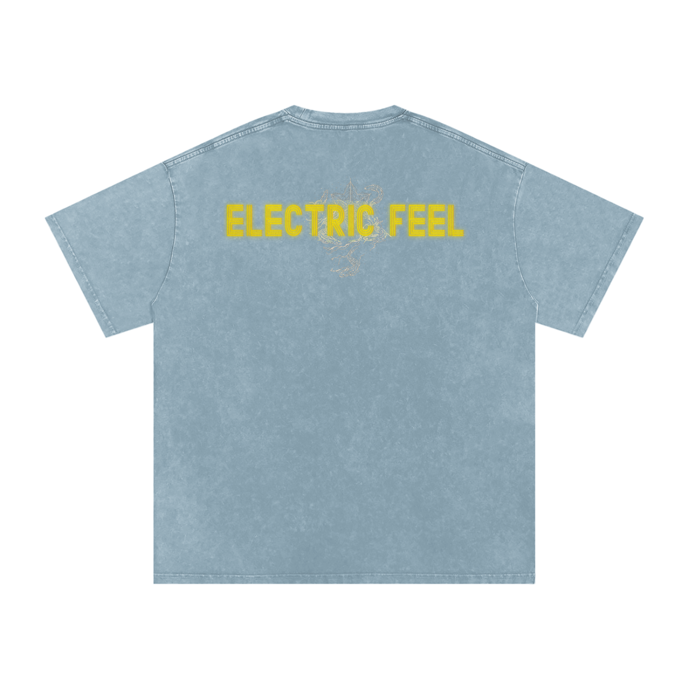 Electric Feel - Snow Washed Oversized Cotton T-Shirt