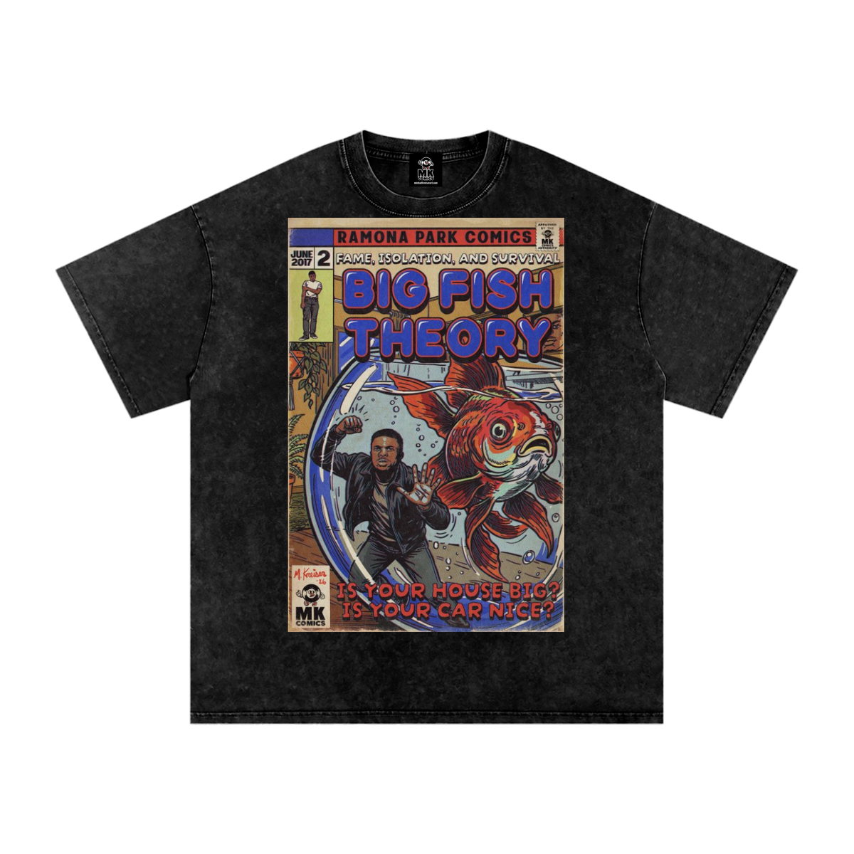 Big Fish Theory - Snow Washed Oversized Cotton T-Shirt