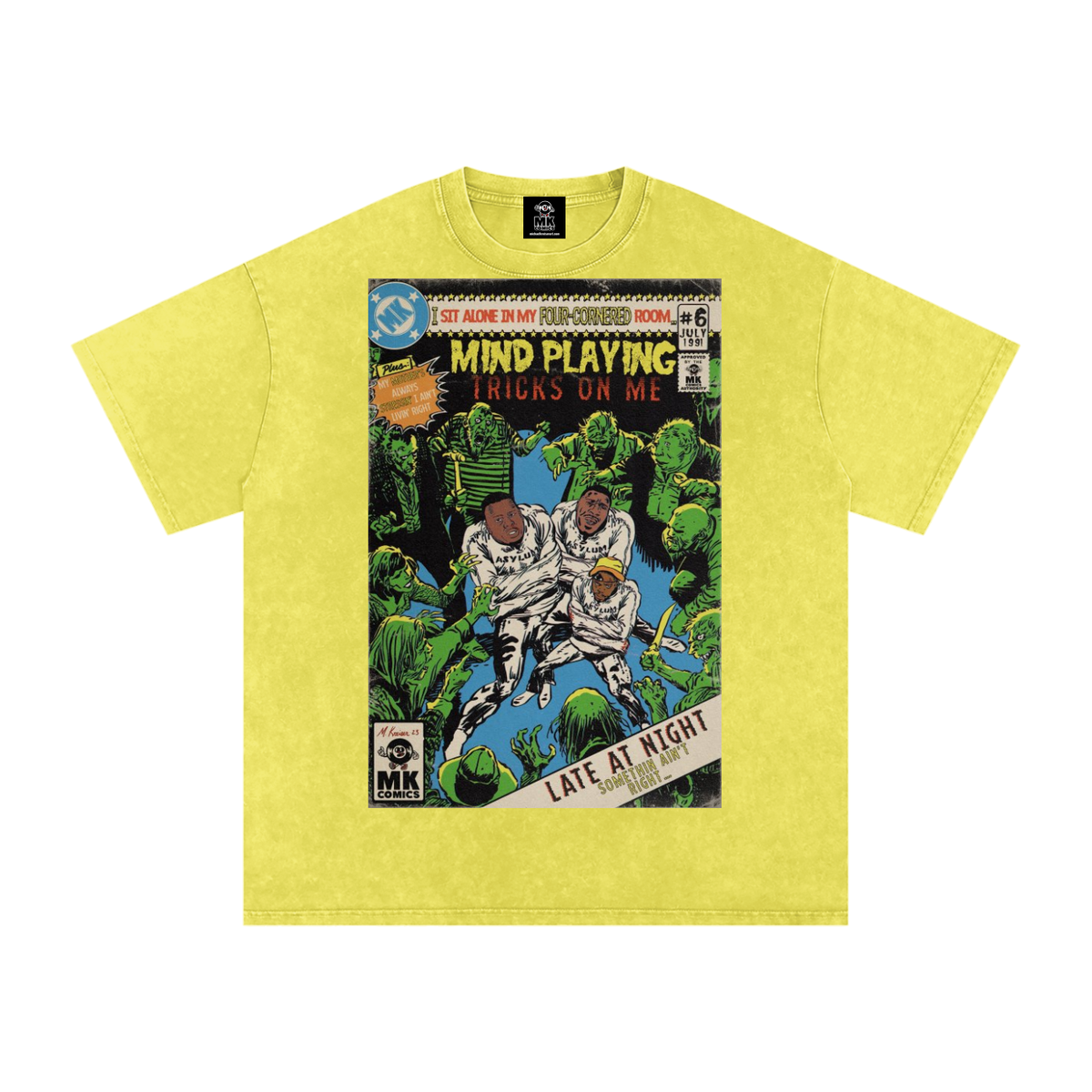Mind Playing Tricks on Me - Snow Washed Oversized Cotton T-Shirt