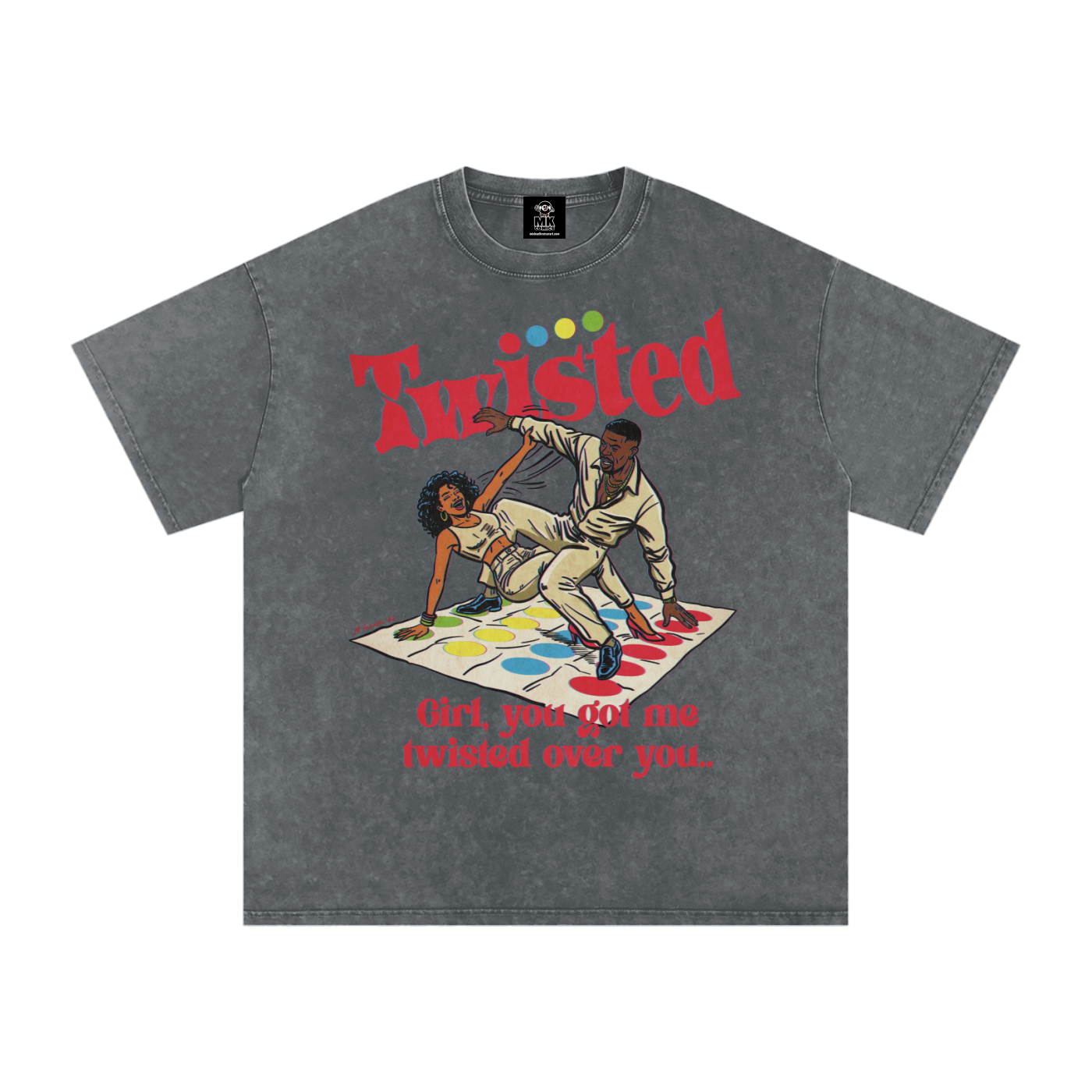 Twisted - Snow Washed Oversized Cotton T-Shirt