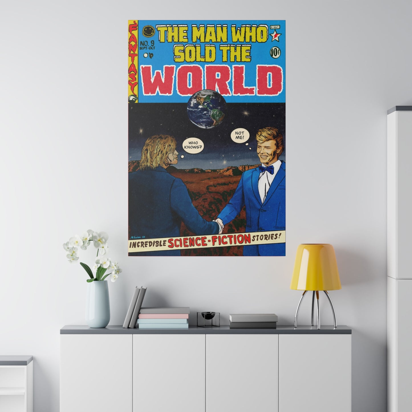 Bowie & Cobain - The Man Who Sold the World - Matte Canvas, Stretched