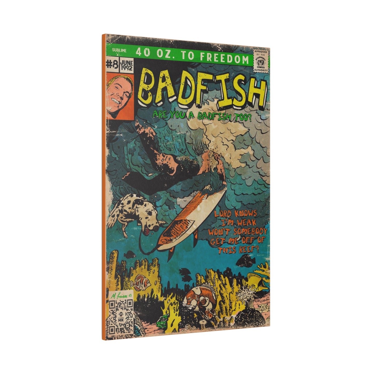 Sublime - Badfish - Matte Canvas, Stretched, 0.75"