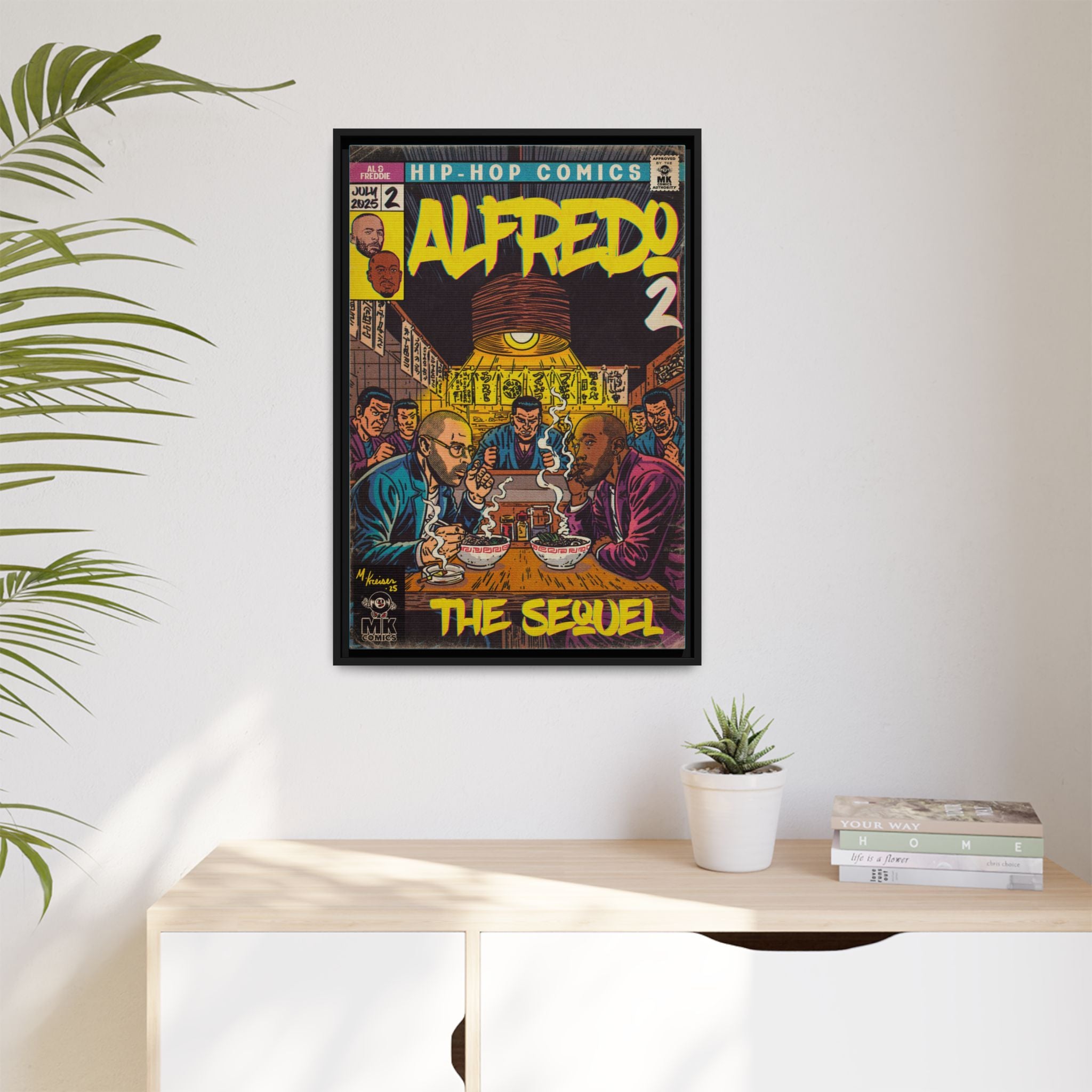 Alfredo 2 - Matte Canvas, Framed (Multi-color)