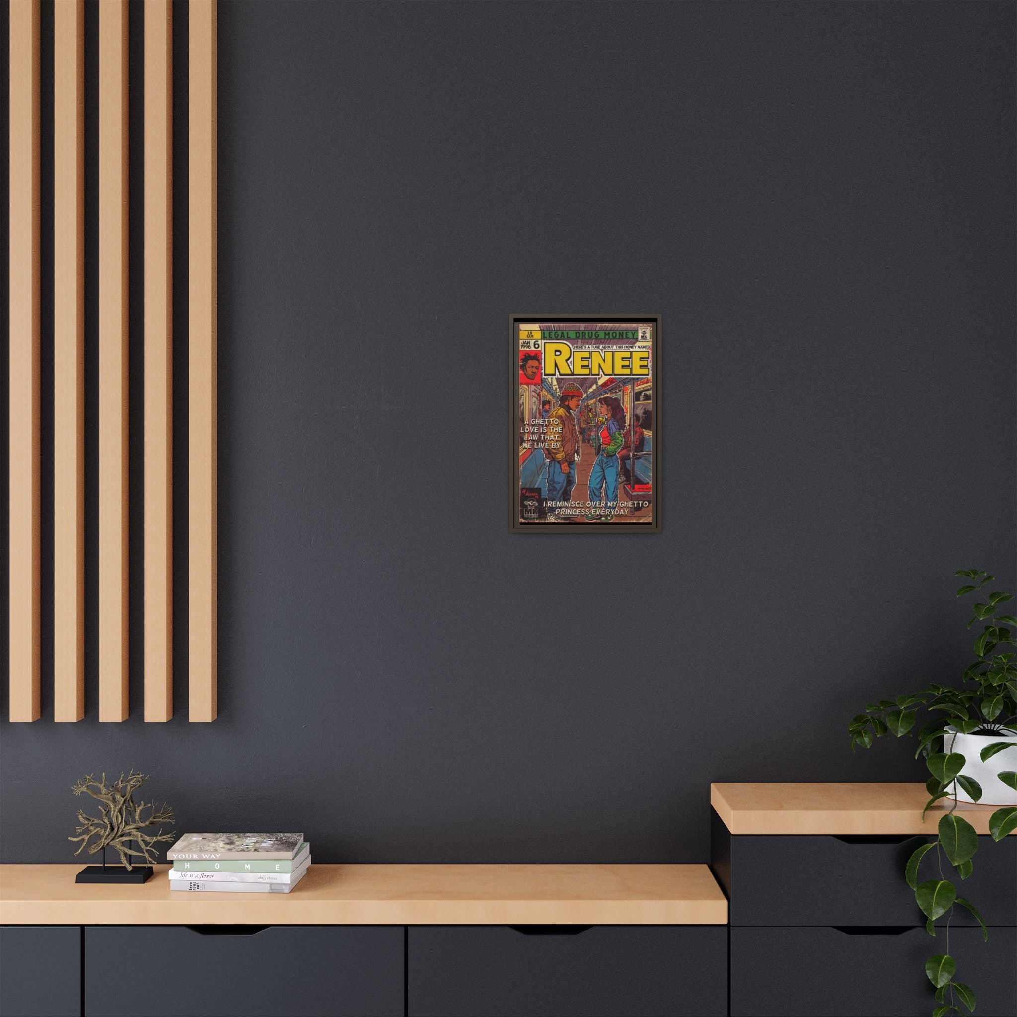 Renee - Matte Canvas, Framed (Multi-color)