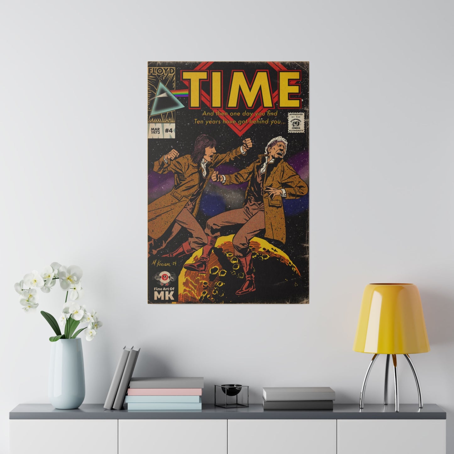 Pink Floyd- Time - Matte Canvas, Stretched, 0.75"