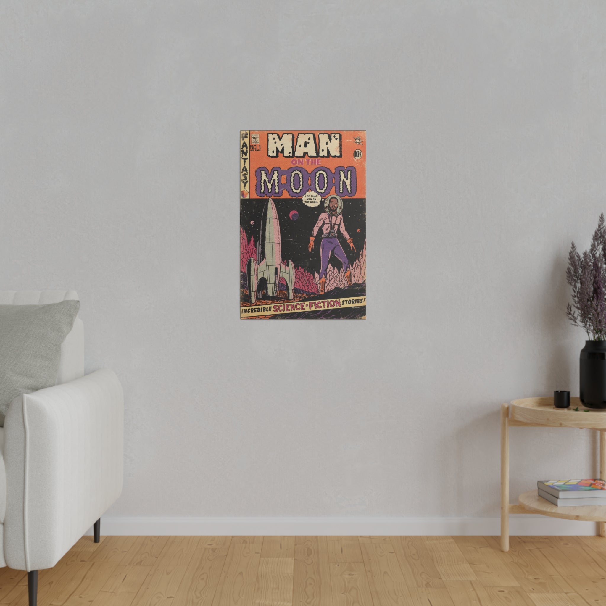 Man On The Moon - Matte Canvas, Stretched, 0.75"