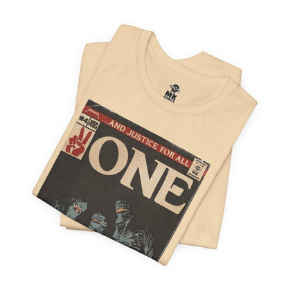 Metallica- One - Comic Book Art - Unisex Jersey Short Sleeve Tee