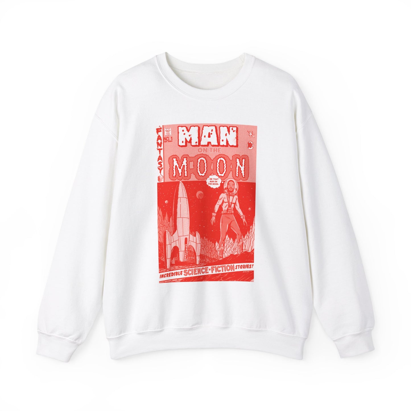 Kid Cudi - Man on the Moon - RED VARIANT - Unisex Heavy Blend™ Crewneck Sweatshirt