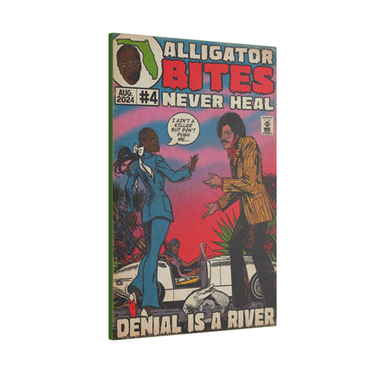 Denial is a River - Alligator Bites - Matte Canvas, Stretched, 0.75" (Multi-Size)