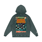 Liquid Swords - Snow Washed Loose Cotton Hoodie