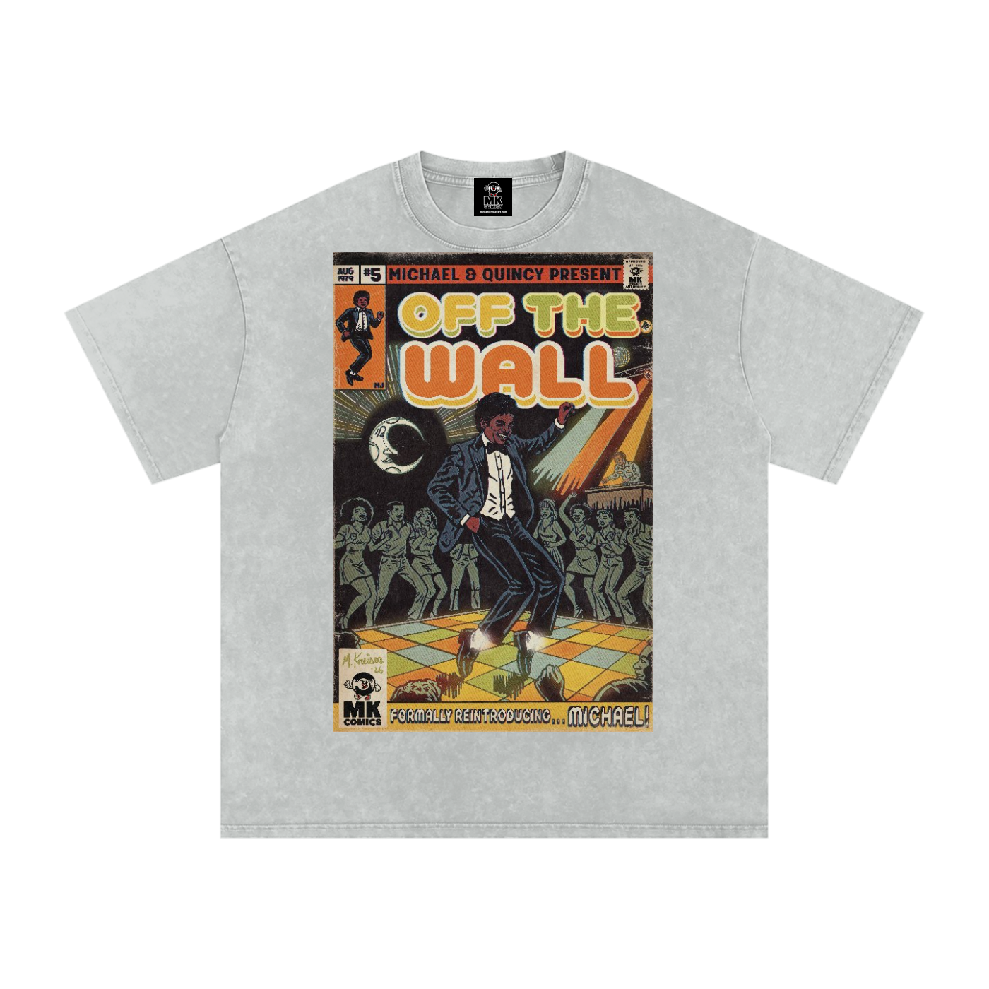 Off the Wall - Snow Washed Oversized Cotton T-Shirt