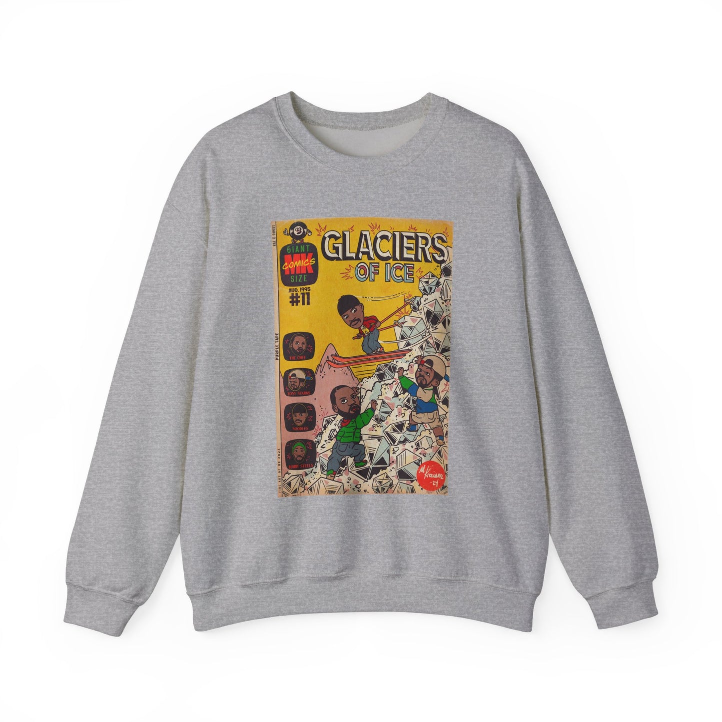 Rae, Ghost, Masta - Glaciers of Ice - Unisex Heavy Blend™ Crewneck Sweatshirt