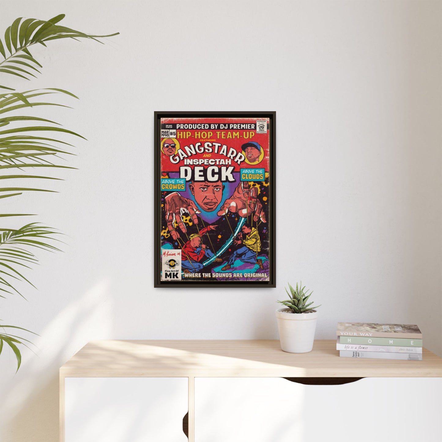 Gang Starr & Inspectah Deck - Above The Clouds - Gallery Canvas Wraps, Vertical Frame