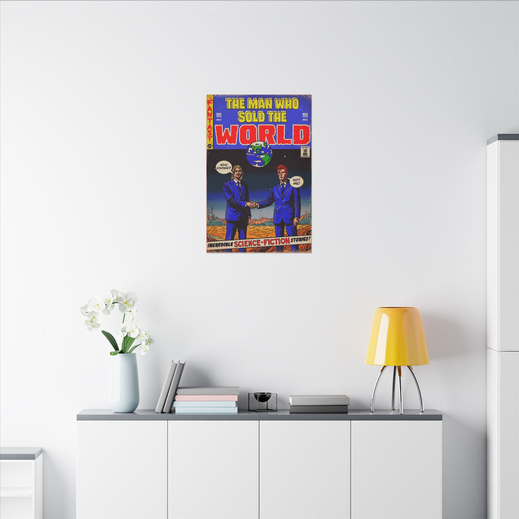 Bowie & Cobain - The Man Who Sold the World - Matte Canvas, Stretched