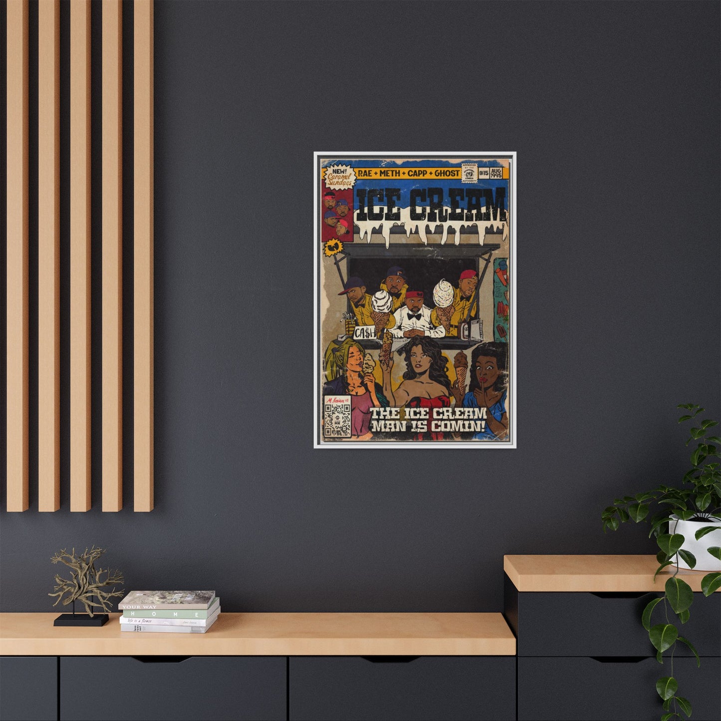 Raekwon- Ice Cream - Gallery Canvas Wraps, Vertical Frame