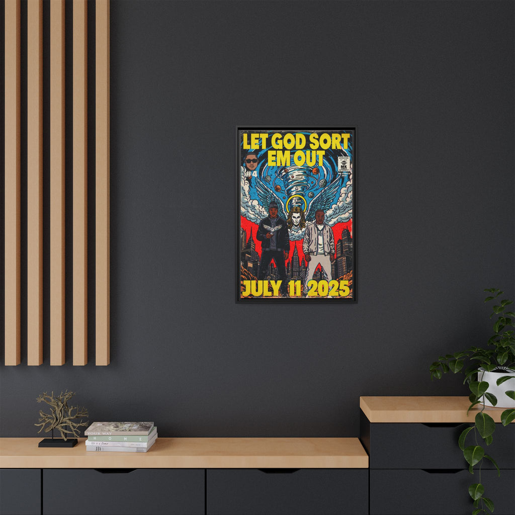 Let God Sort Em Out - Matte Canvas, Framed (Multi-color)