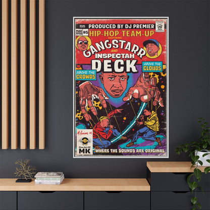 Gang Starr & Inspectah Deck - Above The Clouds - Gallery Canvas Wraps, Vertical Frame