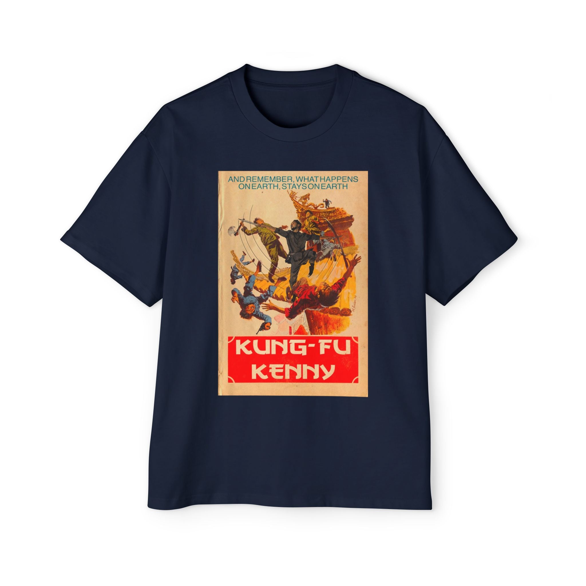 Kung-Fu Kenny - Men's Heavy Oversized Tee