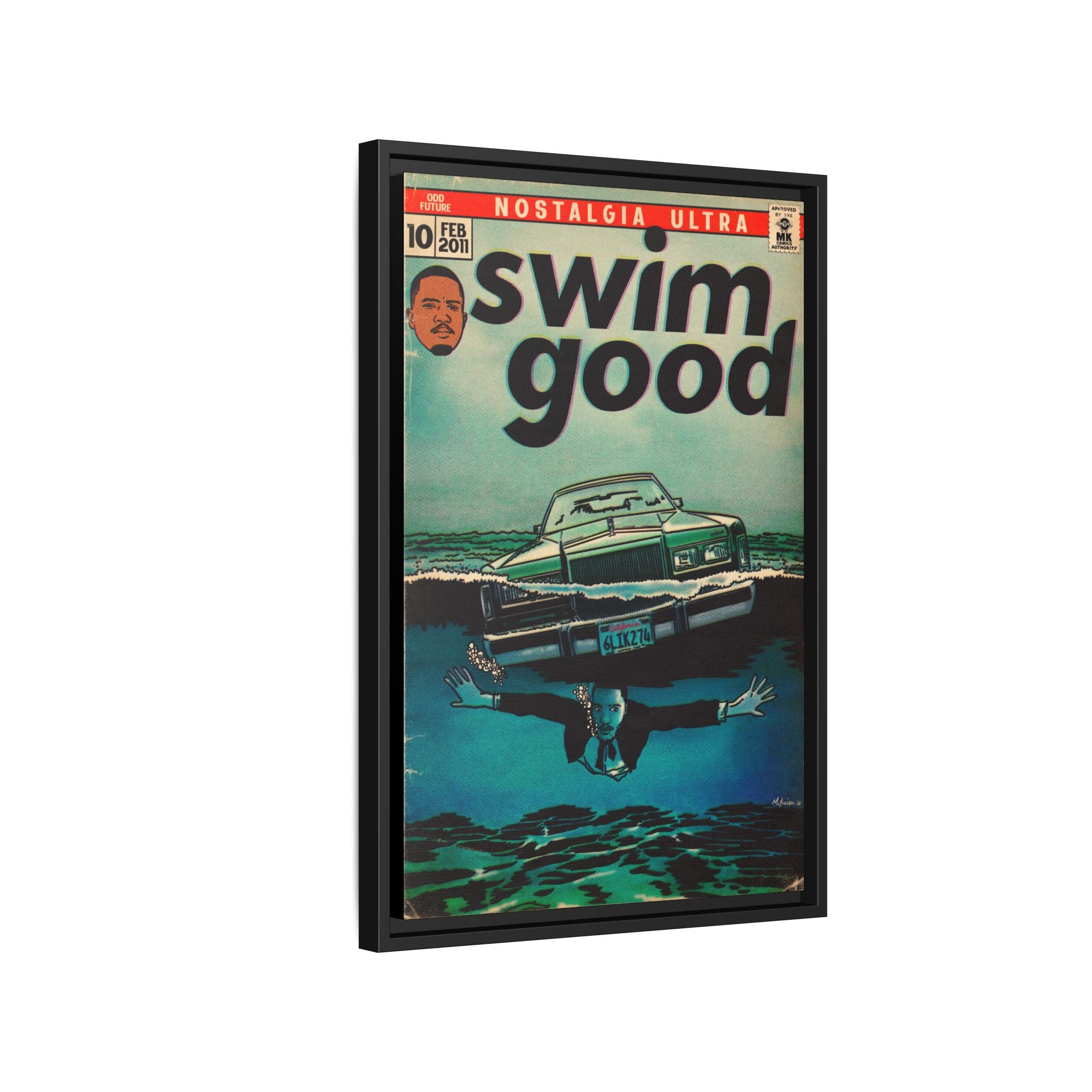 Swim Good - Matte Canvas, Framed (Multi-color)