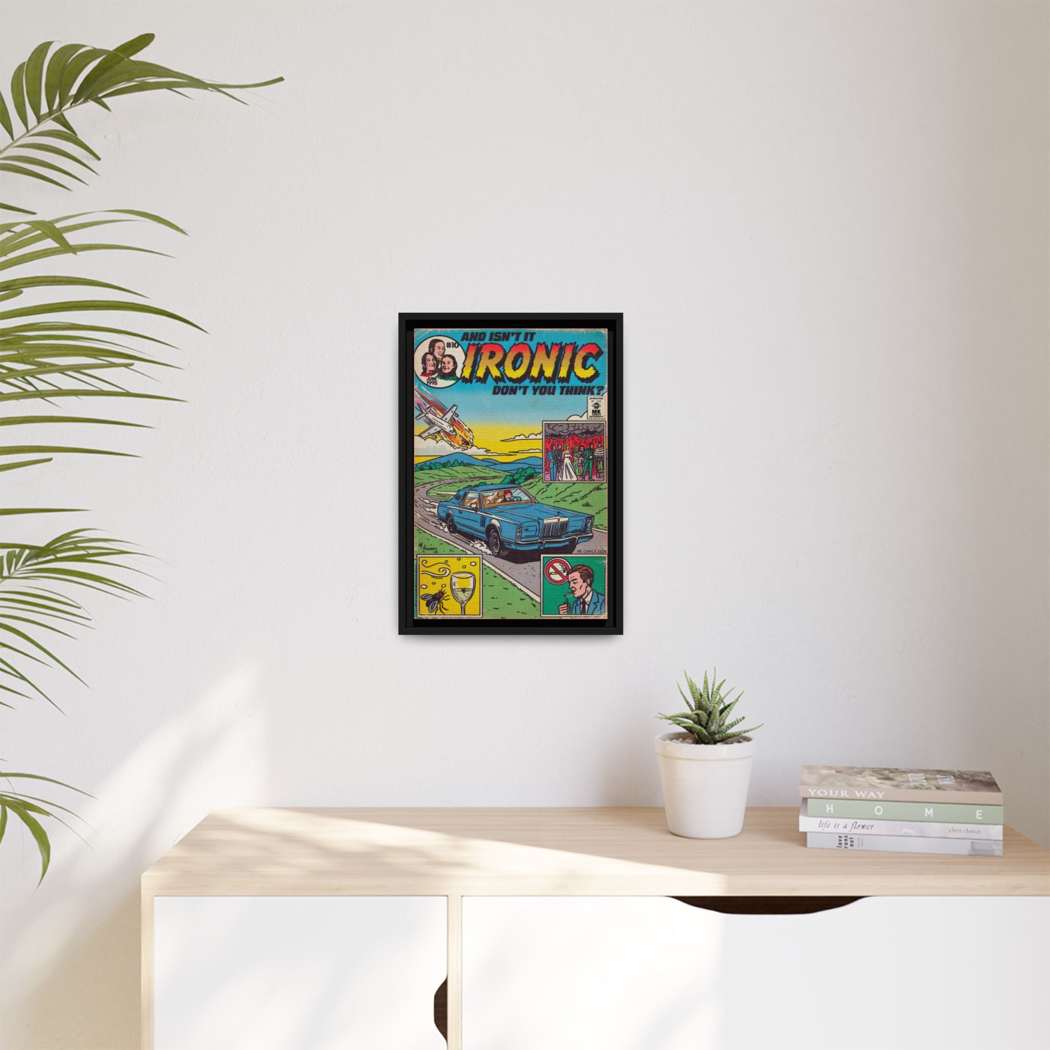 Ironic - Matte Canvas, Framed (Multi-color)