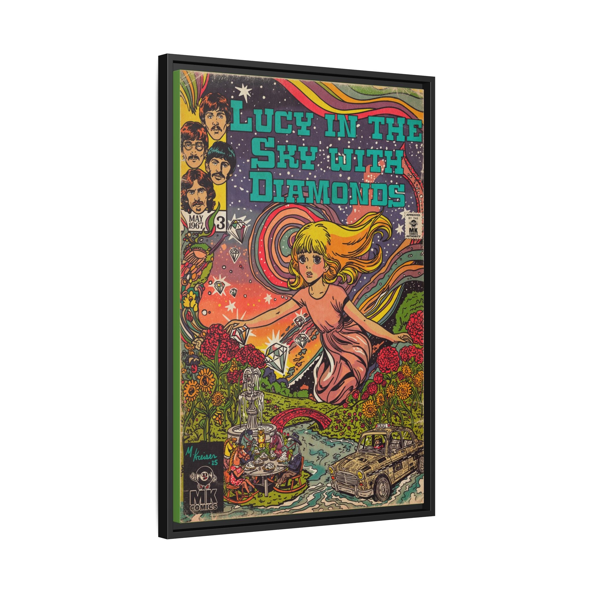 Lucy in the Sky with Diamonds - Matte Canvas, Framed (Multi-color)