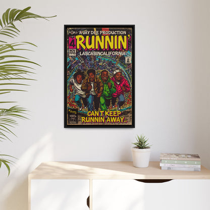 Runnin' - Matte Canvas, Framed (Multi-color)