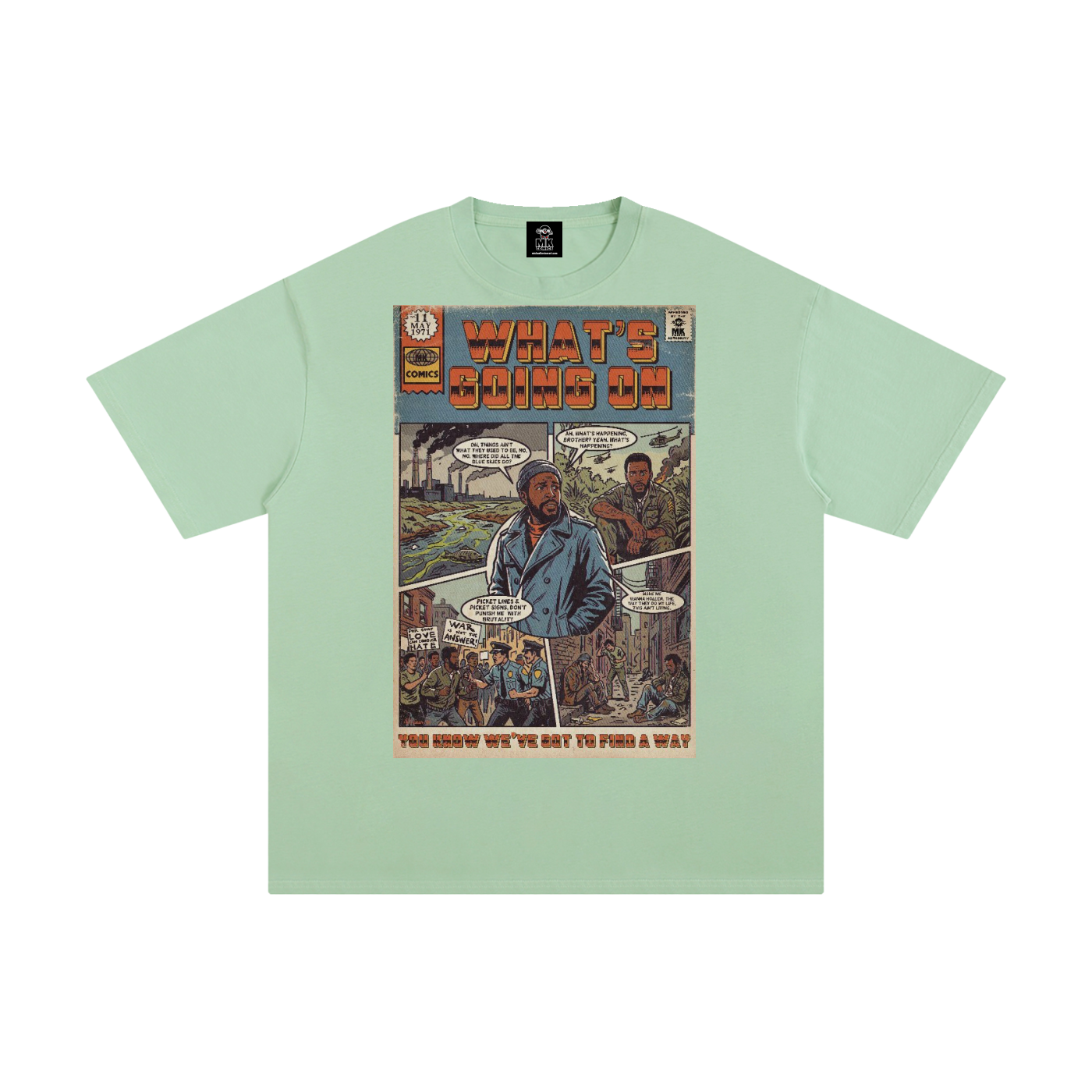 What's Going On - Unisex Pure Cotton T-Shirt