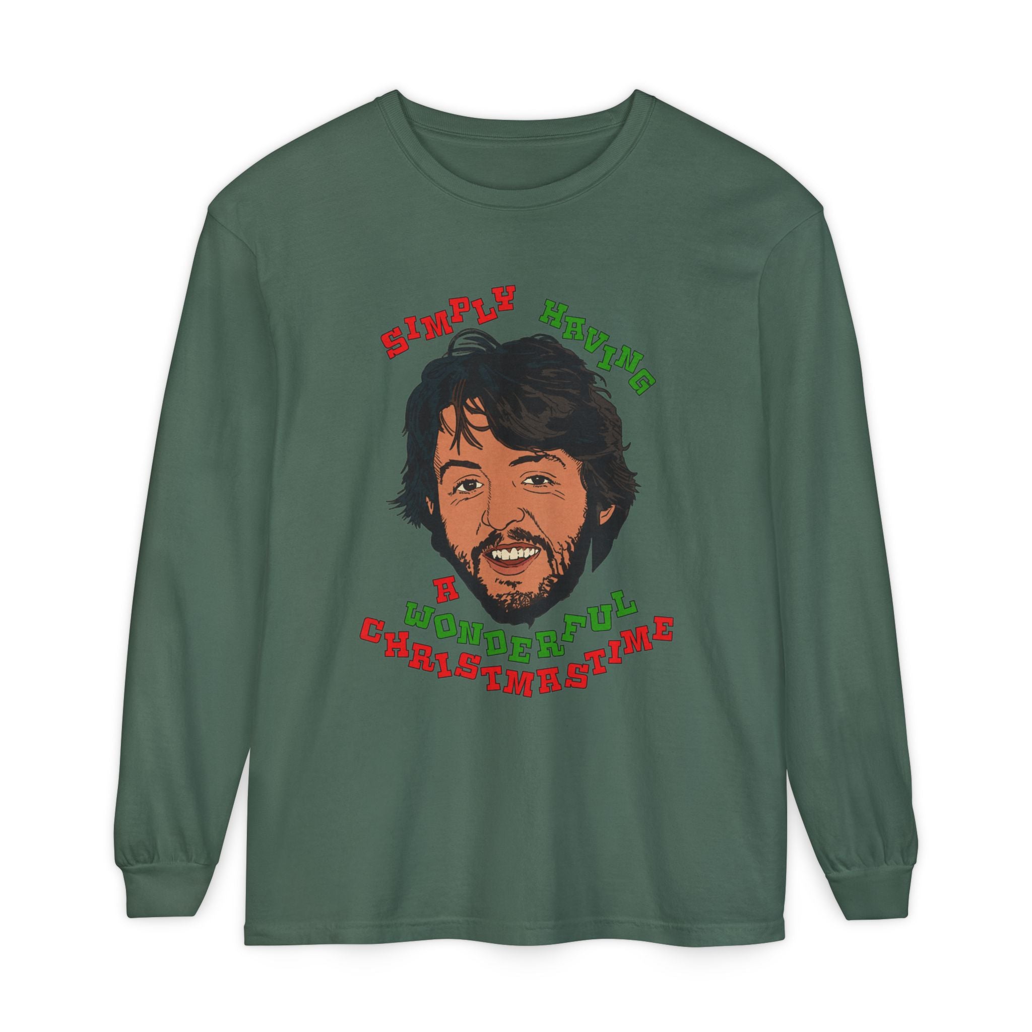 Wonderful Christmastime - Unisex Comfort Colors Long Sleeve T-Shirt