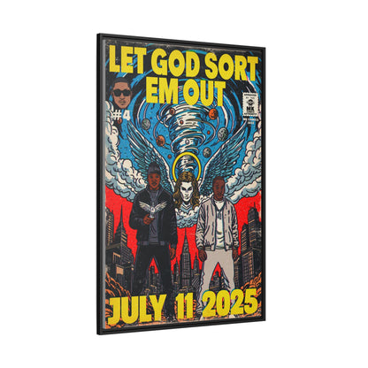 Let God Sort Em Out - Matte Canvas, Framed (Multi-color)