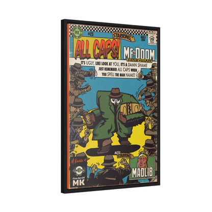 MF DOOM - All Caps - Gallery Canvas Wraps, Vertical Frame