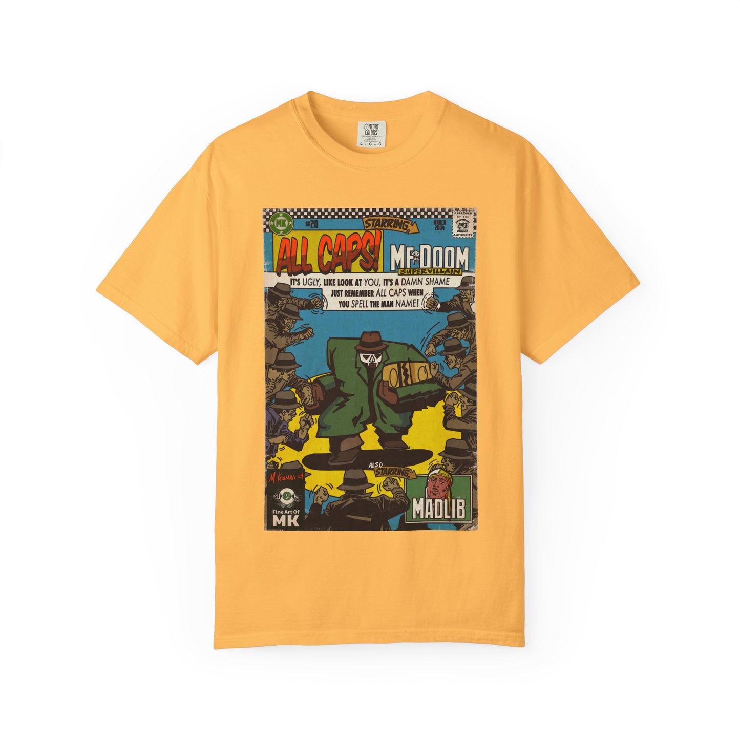 MF DOOM - All Caps - Unisex Comfort Colors T-shirt