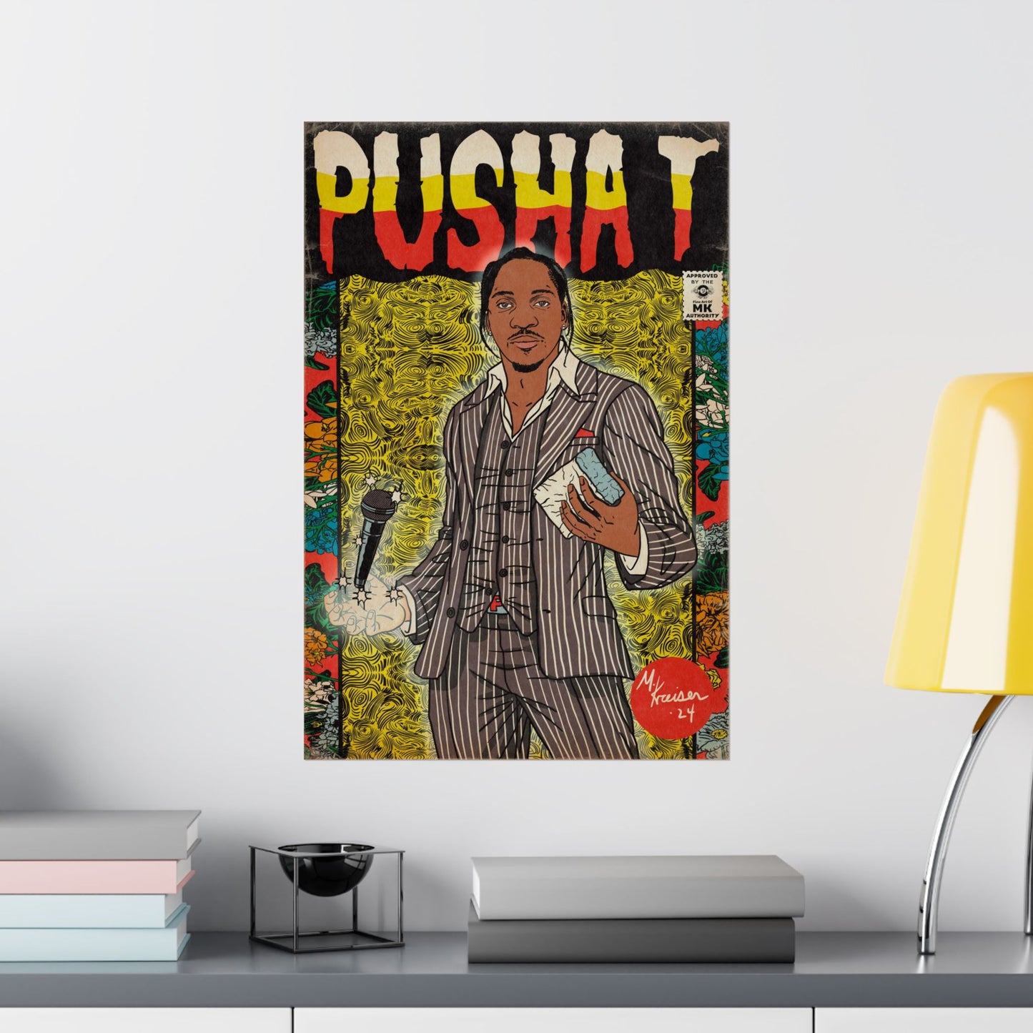 Pusha T - Comic Book Art - Matte Vertical Poster