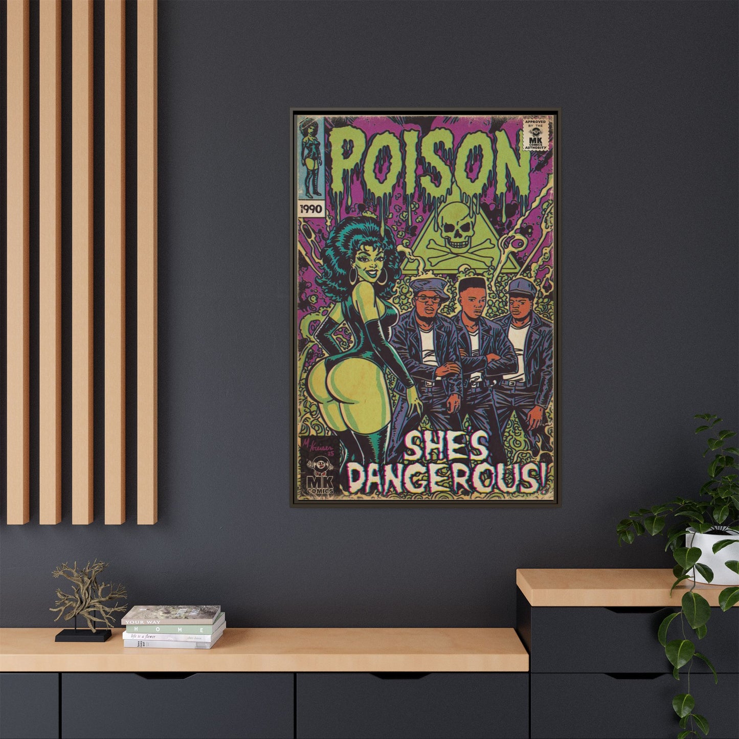 Poison - Matte Canvas, Framed (Multi-color)