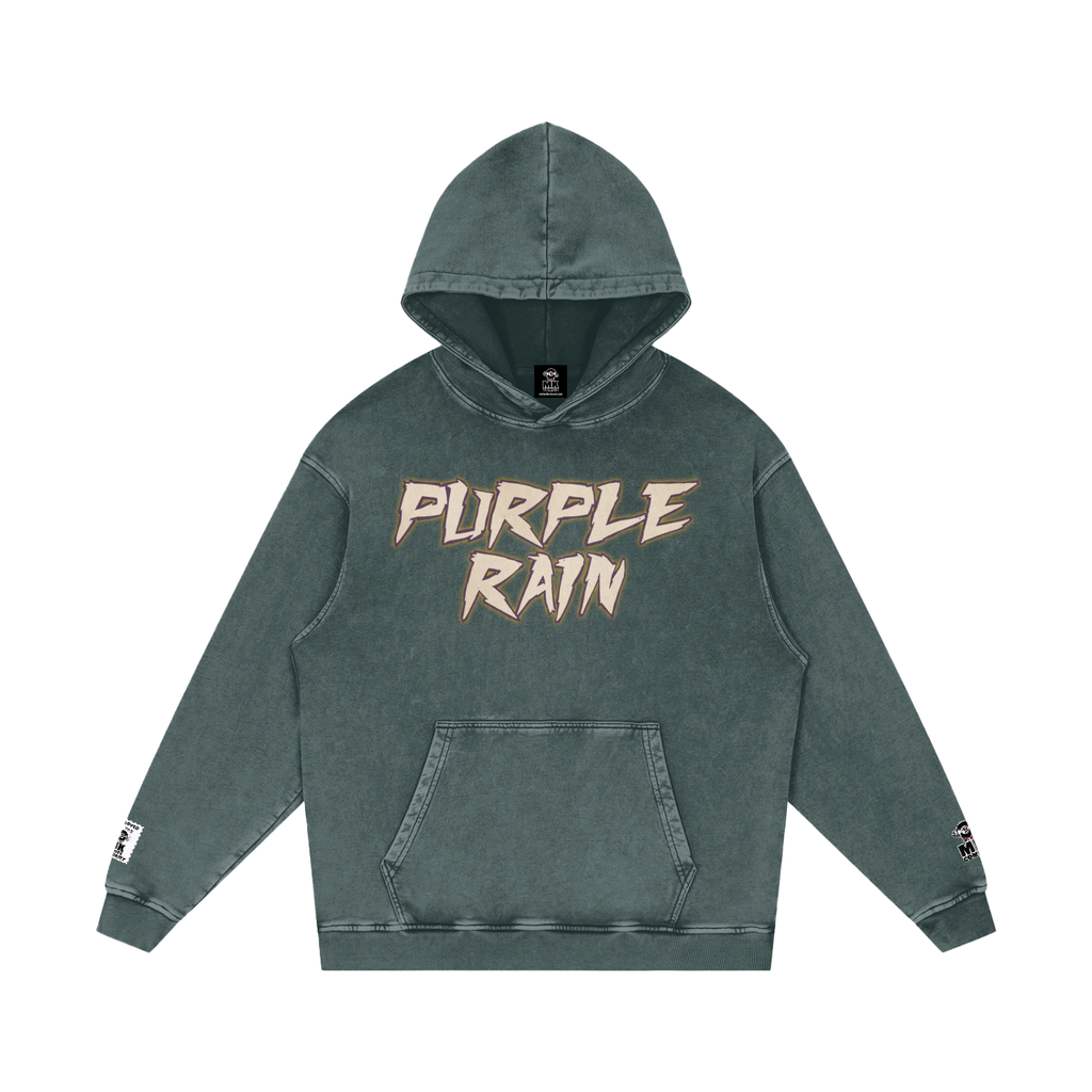 Purple Rain - Snow Washed Loose Cotton Hoodie
